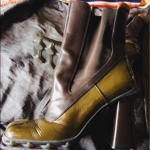 🐘Miu Miu Lug Sole Boots Sz 38🐘